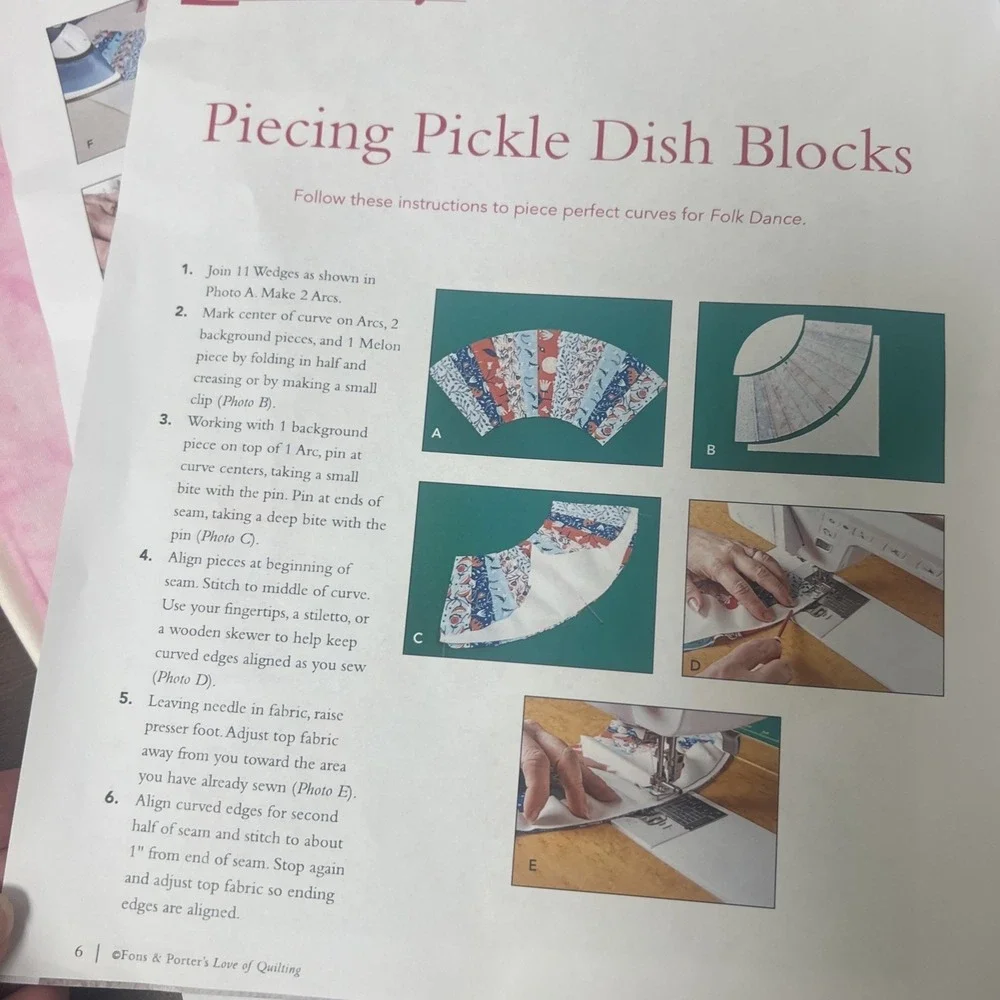 Template Of The Month by Keepsake Quilting Month 10 Pickle Dish Table Topper New